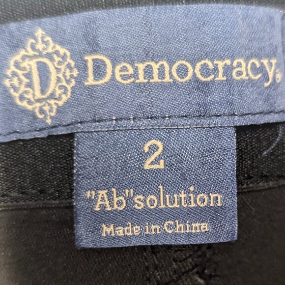 Democracy "Ab"solution® Skinny Leg Mid Rise Denim Ankle Jeggings Sz 2 Black - Picture 11 of 13